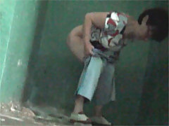 Girls-next-door filmed taking a leak in public WC voyeur video #2