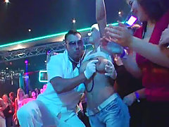 Video clips of buff stripper guys getting naked and seducing a crowd of drunk amateur babes to get wild, suck cock or take of their clothes for the cameras voyeur video #1