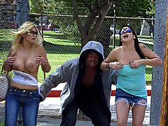 Dumb sluts getting violated in public voyeur video #1