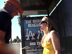 Violated at the bus stop voyeur video #4
