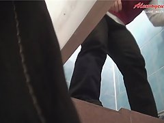 Red hair girl is caught by my hidden cam while pissing voyeur video #1