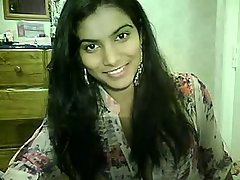 sexy indian college girl getting naked for her boyfriend on webcam voyeur video #1
