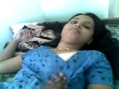 Desi Indian girl enjoying with his boyfriend voyeur video #1