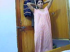 Desi Indian wife changing voyeur video #2