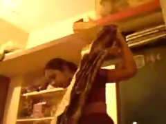 Mature Indian housewife changing her saree. voyeur video #1