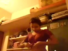 Mature Indian housewife changing her saree. voyeur video #2