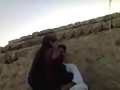 Karanchi couple enjoying sex in open air voyeur video #2