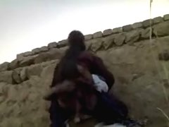 Karanchi couple enjoying sex in open air voyeur video #3