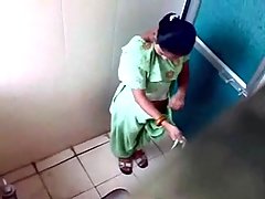 Desi Indian girl in toilet voyeur video #2