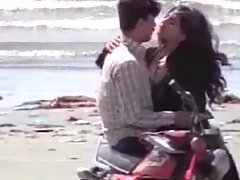 Young couple having a fun on see beach voyeur video #2