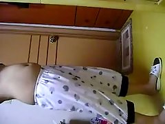 Mature girl taking her clothes off in her room voyeur video #1