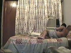 Couple having a great fun in their bedroom voyeur video #1