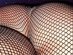 Stunning girl in sexy black pantyhose has got tempting juicy buttocks voyeur video #3